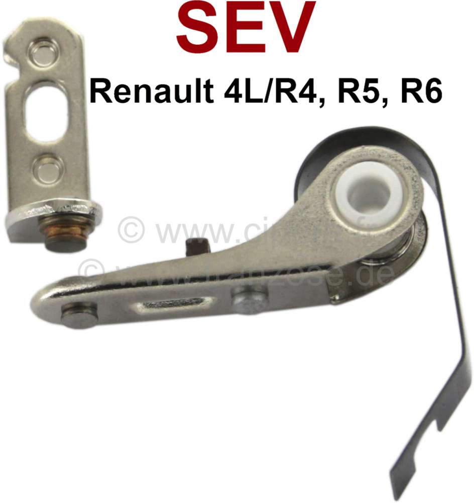 Renault - SEV, ignition contact. Suitable for Renault R4, R5, R6, Gutbrod, with SEV distributor. Mad