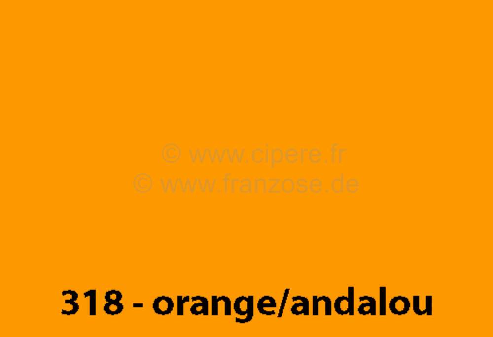 Renault - paint 1000ml, R4, colour code 318 orange, must be mixed with hardener! 2 parts paint, 1 pa