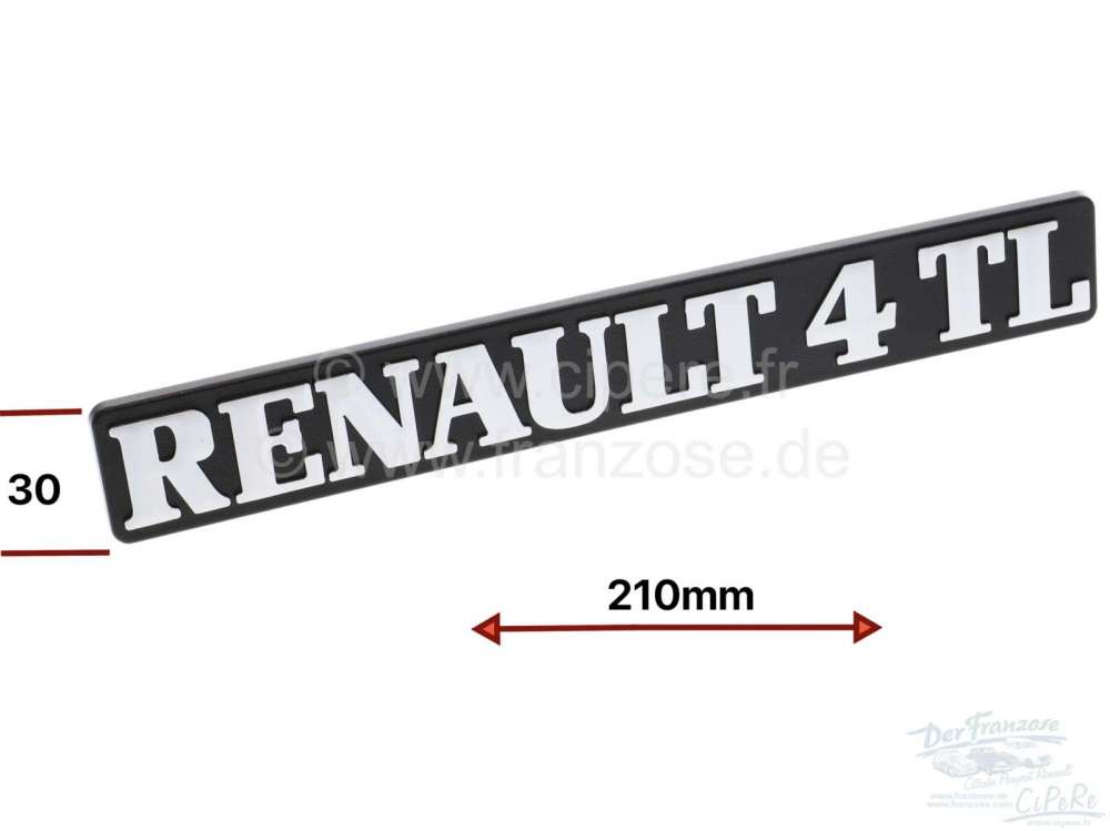 Alle - R4, Renault R4 TL emblem, from synthetic. The emblem is Installed on the tail gate of the 