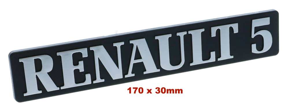 Renault - R5, 'Renault 5' emblem for the boot lid. Suitable for Renault R5 Laureate (Phase 1), from 