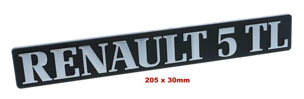 Renault - R5, 'Renault 5 TL' emblem for the boot lid. Suitable for Renault R5, from year of construc