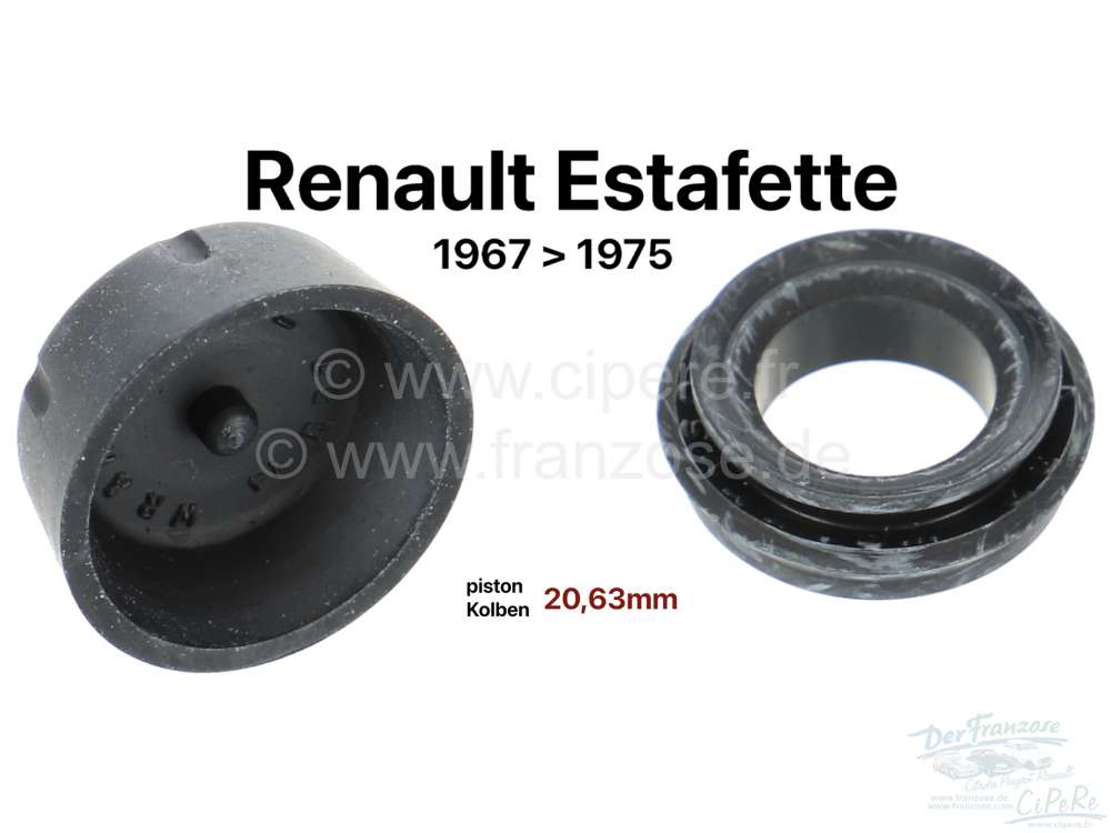 Renault - Estafette, master brake cylinder repair set. Suitable for Renault Estafette, of year of co