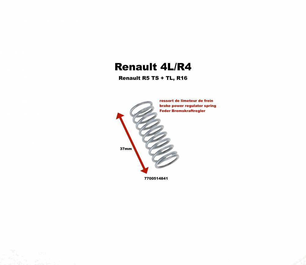 Sonstige-Citroen - R4/R5/R16, brake power controller tension spring (for brake load-dependent actuation). Thi