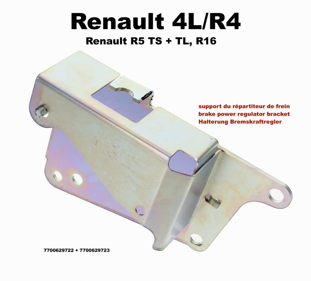 Renault - R4/R5/R16, brake power regulator bracket. This bracket is suitable for the brake power reg