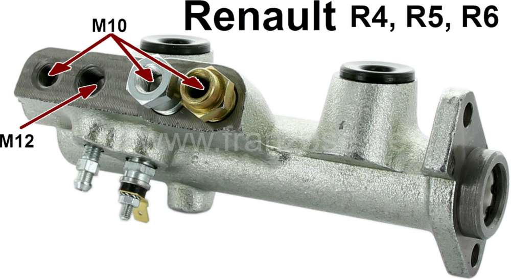 Renault - R4/R5/R6, master brake cylinder. Piston diameter: 20,64mm. Suitable for Renault R4, R5, R6
