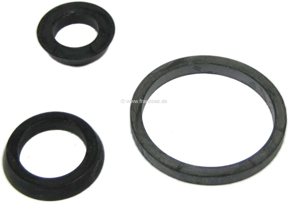 Renault - Rear engine, brake power distributor sealing set. Dimensions: 13,5x9mm conical. 16x11mm co
