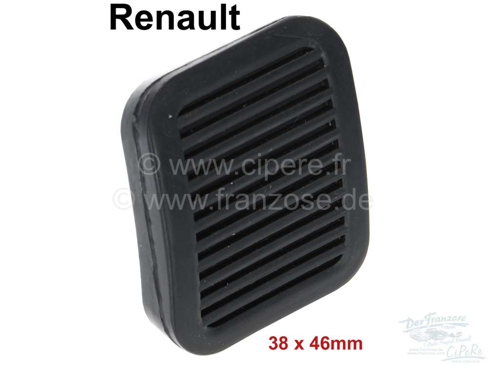 Alle - Pedal rubber, for brake or - and clutch pedal. Old version. Suitable for Renault R4, R5, D