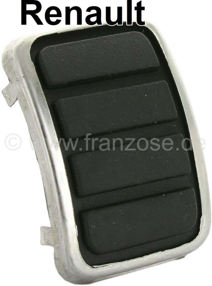 Renault - Pedal rubber with chrome frame. Suitable for Renault R16 TS/TX, R15, R17, and many other R
