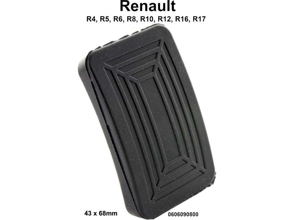 Renault - Pedal rubber, original Paulstra (no reproduction). Suitable for Renault R4, R5, R6, R7, R8