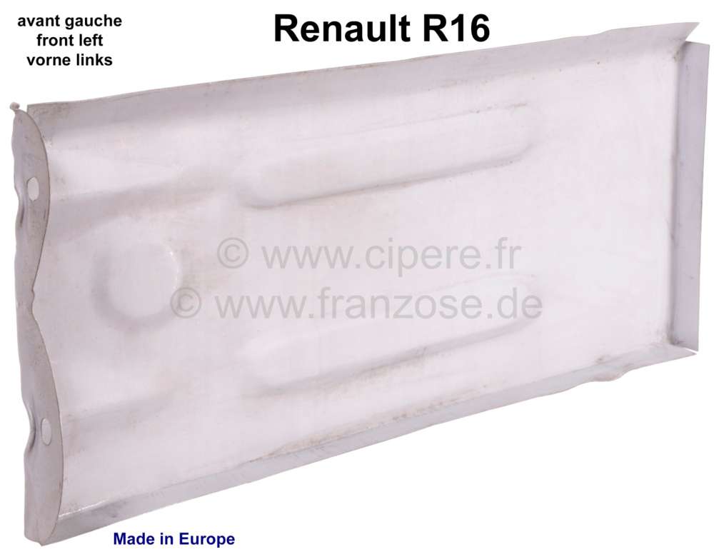Renault - R16, splash wall in front on the left (repair sheet metal). Suitable for Renault R16. Made