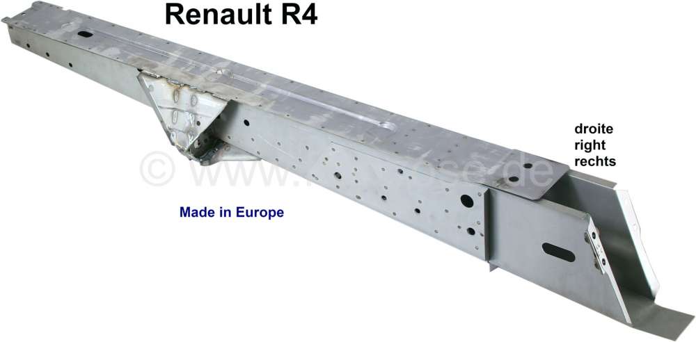 Renault - R4, Chassis cross-beam at the rear right. (Luggage compartment mounting.) That is the comp