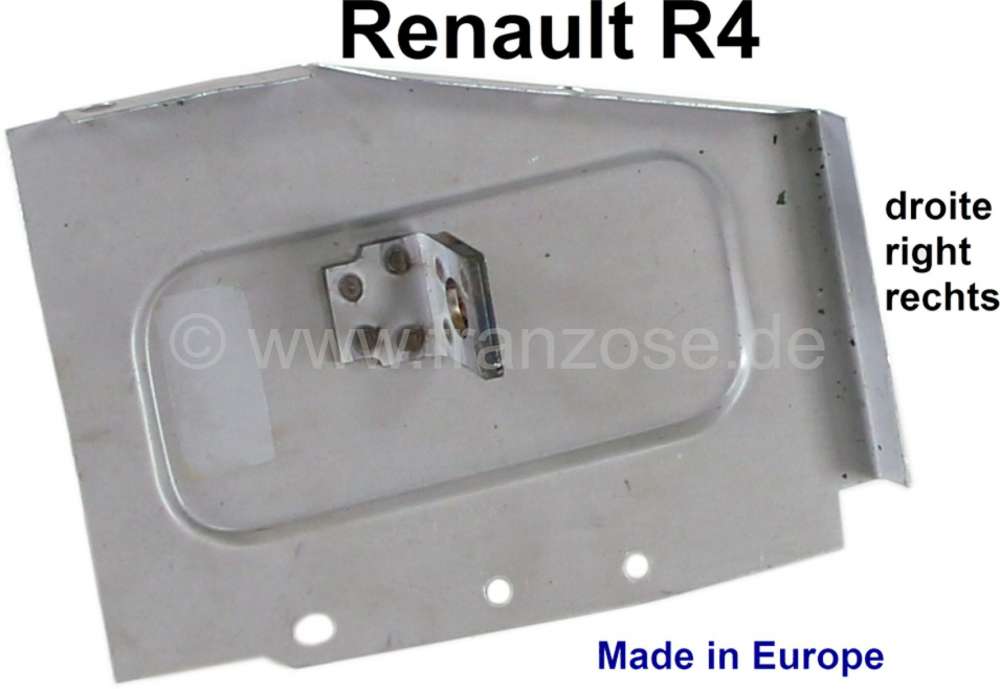 Renault - R4, Closing sheet (locking plate) completly at the rear right, for the box sill (chassis).