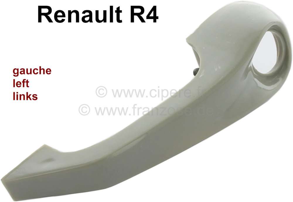 Renault - R4, Door handle on the left (synthetic, grey). Suitable for Renault R4. The door handles a