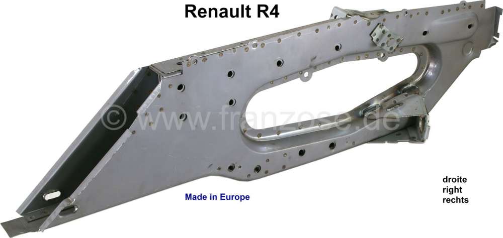 Renault - R4, Engine mounting (cross-beam completely) in front on the right at the chassis. Suitable
