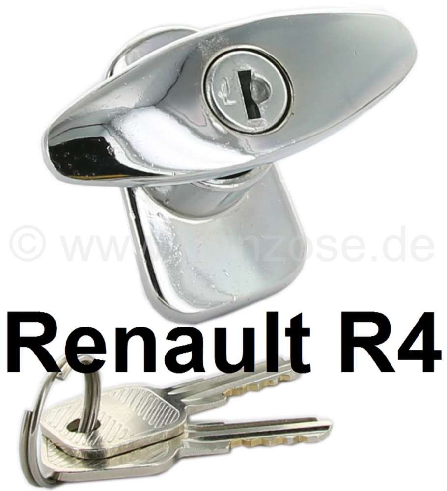 Renault - R4, Tailgate lock outside, chromium-plates. Suitable for Renault R4