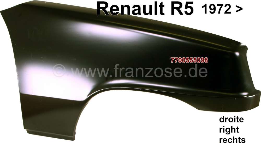Renault - R5, Fender in front on the right. Suitable for Renault R5, starting from year of construct
