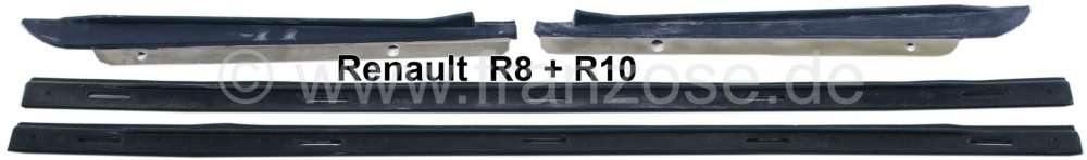 Citroen-2CV - R8/R10, window channel seal outside (4 pieces). Suitable for Renault R8 + R10.
