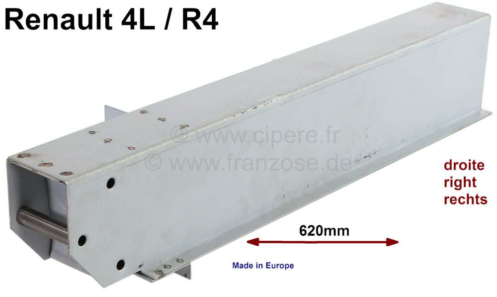 Alle - R4, Radius arm holder (cross-beam) at the rear right. With section, of the outer limit cro