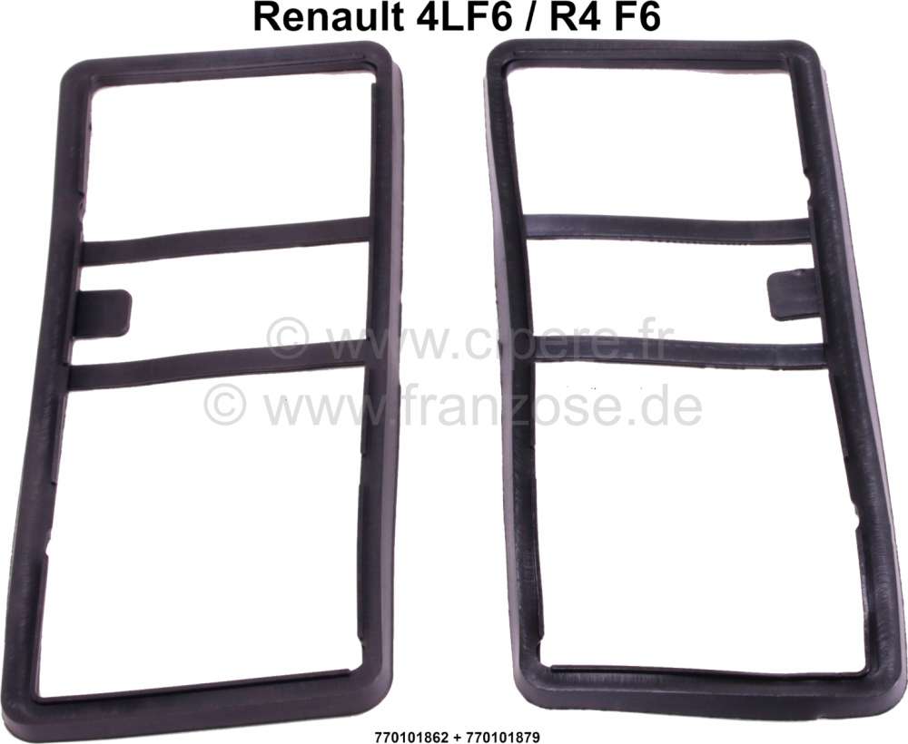 Renault - R4 F6, Gasket (2 pieces) for the rear lights. Only suitable for Renault R4 F6 panel van. O