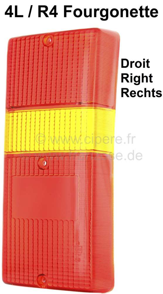 Renault - R4 F6, taillight cap on the right. Suitable for Renault R4 F6 station car. Final version!