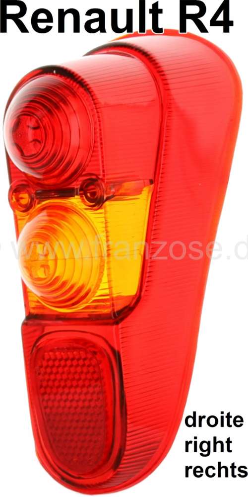 Alle - R4, tail light cap right (indicator is in the middle). Suitable for Renault R4, from 1961 