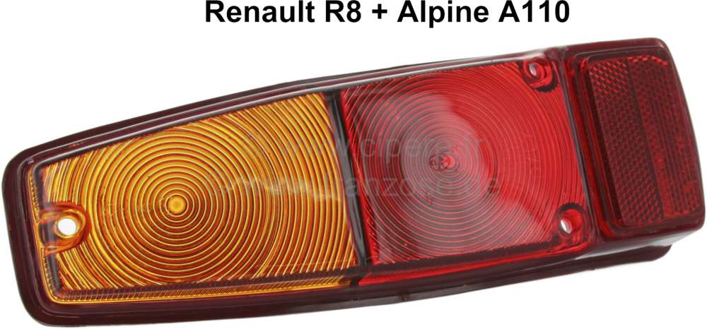 Renault - R8/A110, taillight cap. Suitable for Renault R8 + Alpine A110. Left or on the right suitab