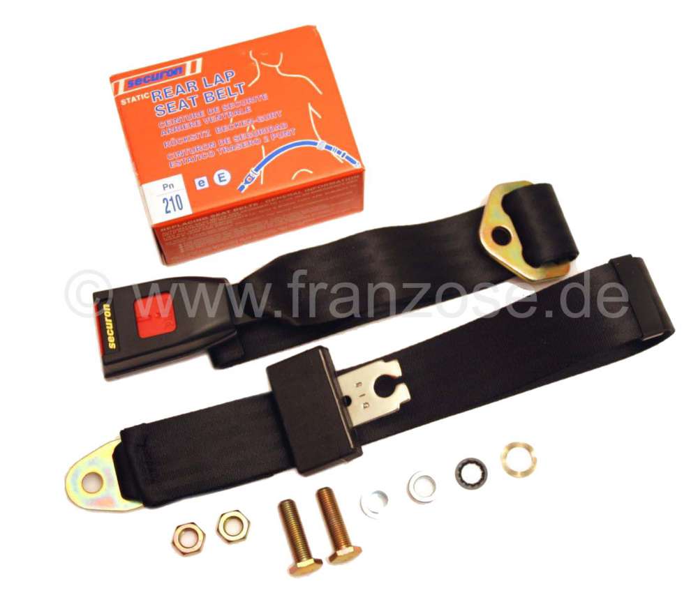 Renault - Safety belt, lap belt, rear. Suitable for Renault R4. Attention: Only suitable for vehicle