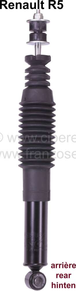 Renault - R5, shock absorber rear (per piece). Suitable for Renault R5, all model`s(apart from LS-TS