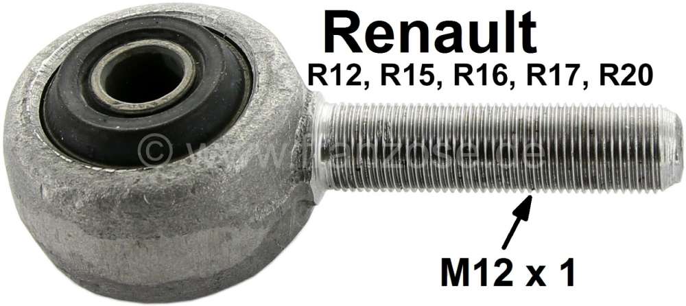 Renault - R16/R12, gear rack eye (tie rod securement) for Renault R12, R16, R15, R17, R20. Thread M1