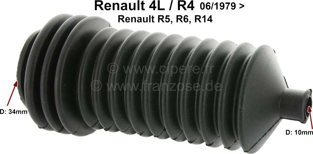 Renault - R4, collar steering gear (reproduction). Suitable for Renault R4, starting from year of co
