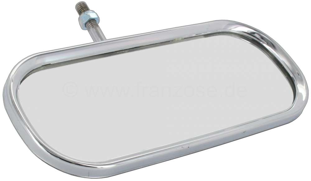 Renault - 4CV, inside mirror chrome-plated. Suitable for Renault 4CV. Mirror-width (case) about 158m