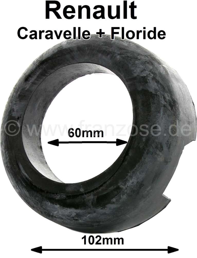 Citroen-2CV - Floride/Caravelle, rubber over the rear axle spring. Per piece. Suitable for Renault Carav