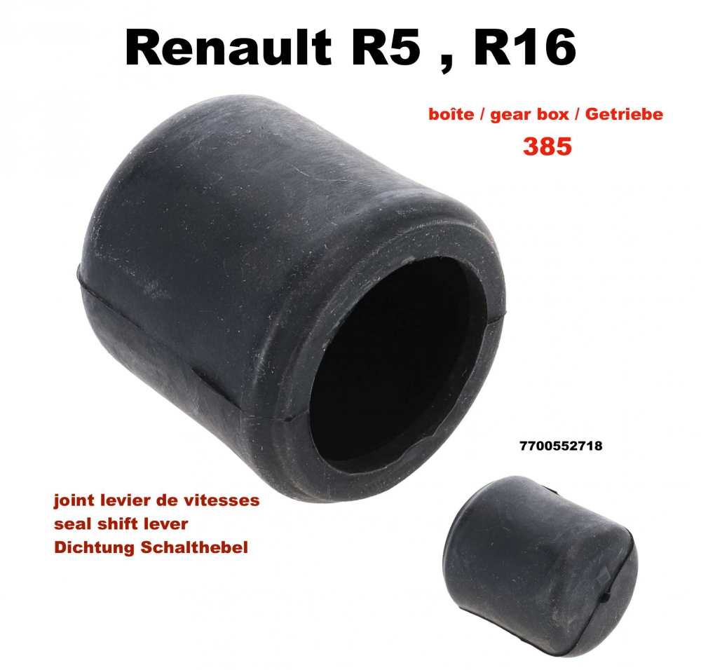 Peugeot - R5/R16, seal for the shift rod (shift lever) on 385 gearboxes. Suitable for Renault R5-Alp