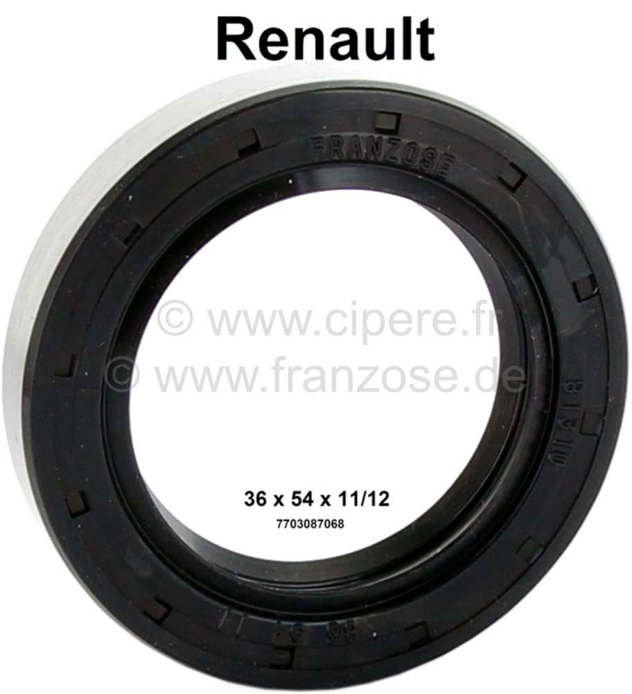 Alle - Oil seal differential thick, 36 x 54 x 11-12mm. Suitable for Renault R5, R12, R16, R20. Ma