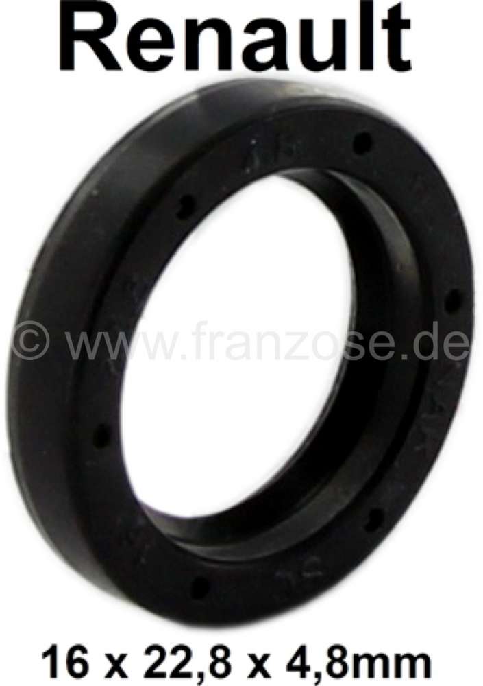 Renault - Shaft seal gearbox 16 x 22.8 x 4,8. Suitable for Renault with rear engines, R4, R5, R12, R