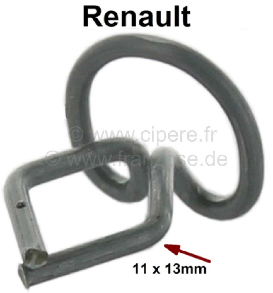 Renault - Clip (wire clamp) for the box sills trim, with 13mm mounting. Suitable for Renault R4, R12