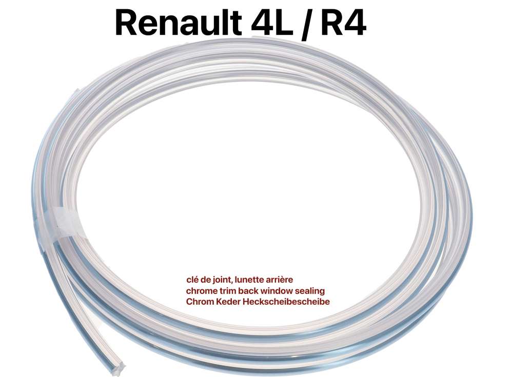 Renault - R4, Chrome trim for the back window sealing. Suitable for Renault R4