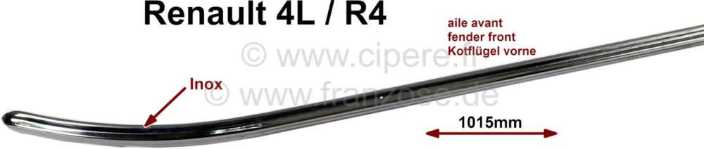 Renault - R4, trim, from polished high-grade steel. Fender in front, on the left + on the right fitt