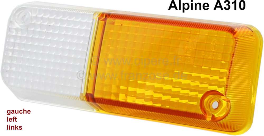 Alle - A310, Turn signal cap on the left. Suitable for Renault Alpine A310 V6 + Renault R12.