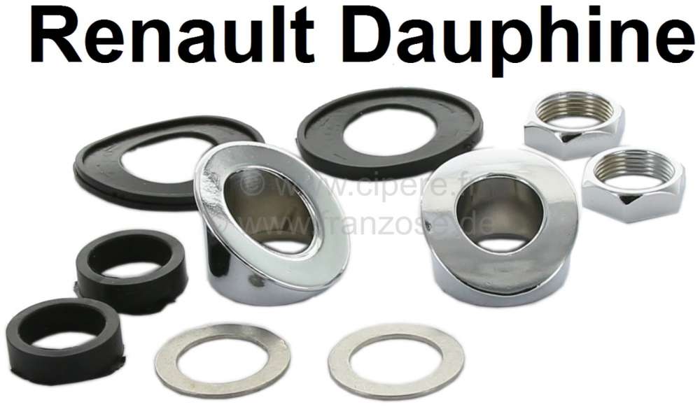 Renault - Dauphine, wiper system mounting set (second version). Suitable for Renault Dauphine.