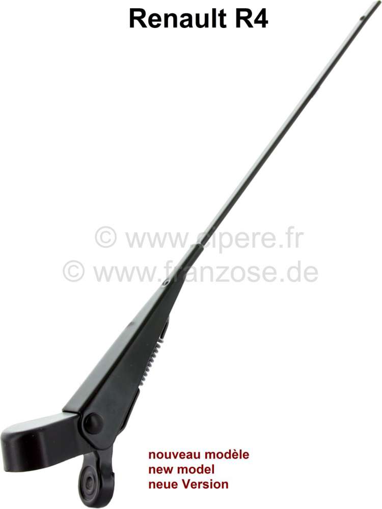 Renault - R4, Wiper arm, new version. Suitable for Renault R4. The wiper arm is locked from above on