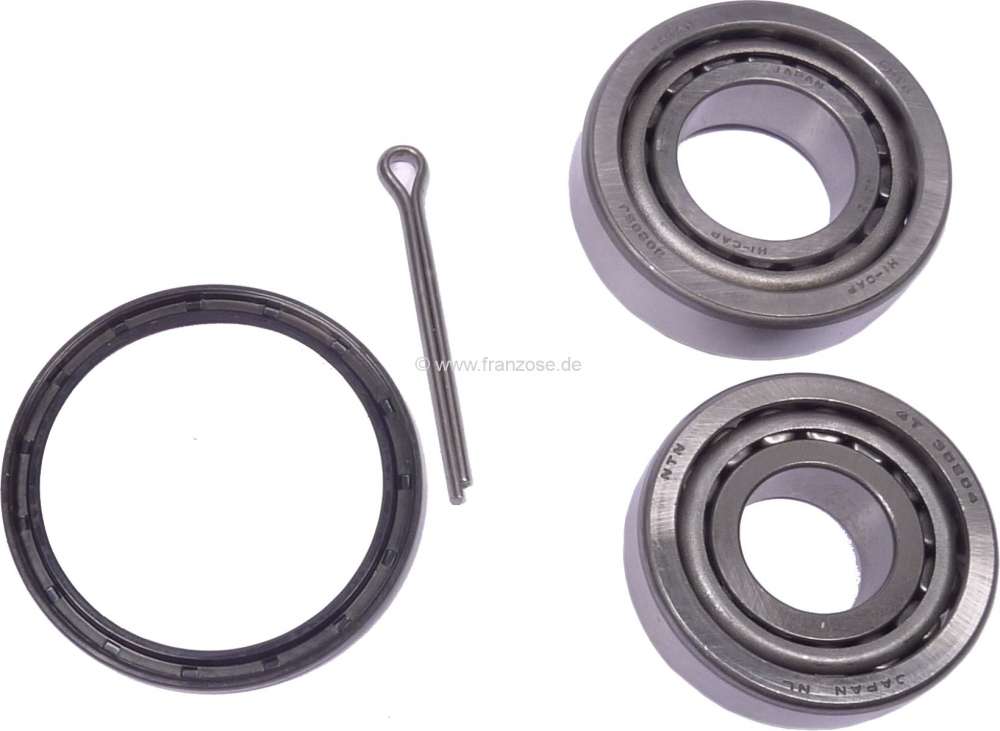 Renault - Wheel bearing set of rear axle. Suitable for Renault R4, R6, R16. Dimension bearing 1: Out