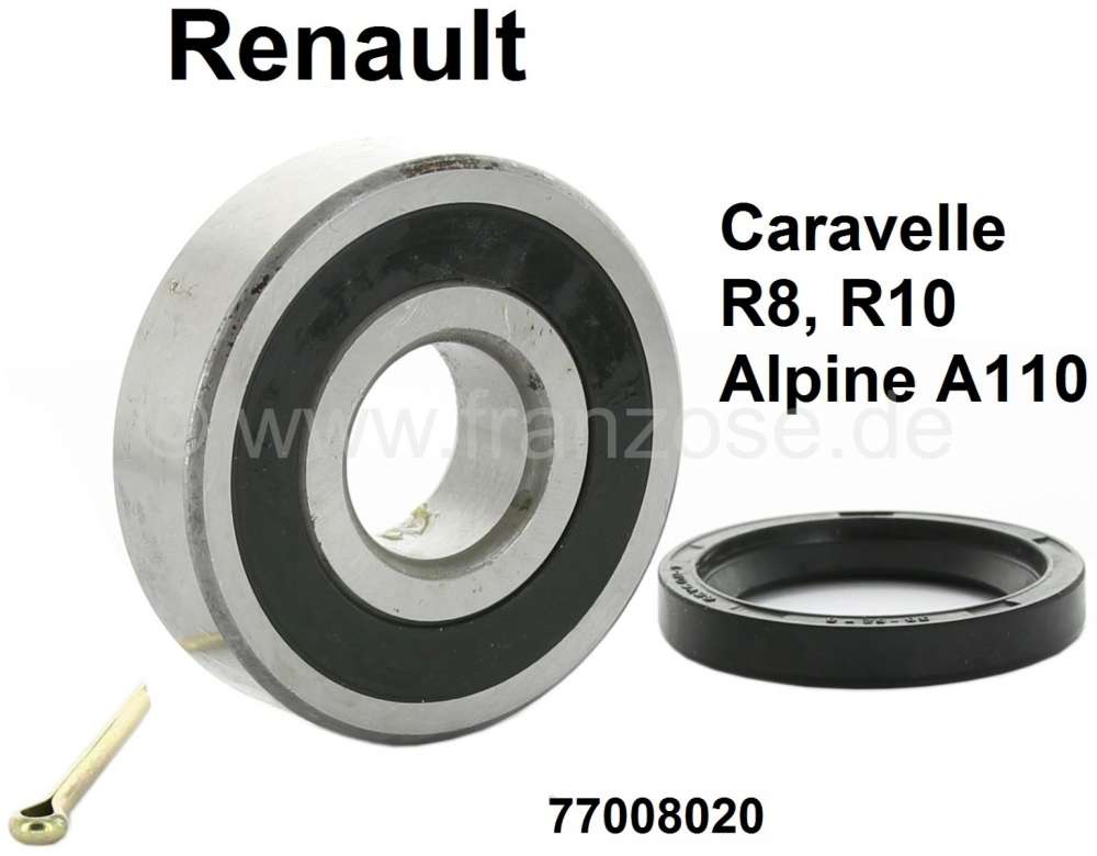 Renault - Wheel bearing set rear. Suitable for Renault Caravelle, R8, R10, alpine A110. Dimension: 6