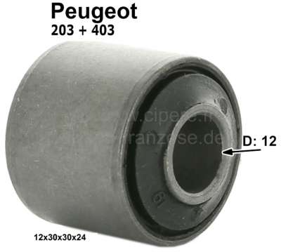 p 203 403 bonded rubber bushing gear rack end at the steering gear for the mounting of the tie rod peugeot 203 403 der franzose