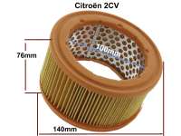 Citroen-2CV - Air cleaner element for 2CV old, with sheet metal air filter. Outside diameter: 140mm, ins