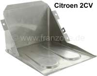 Peugeot - Battery box at the front wall, from high-grade steel. Suitable for Citroen 2CV.  For batte
