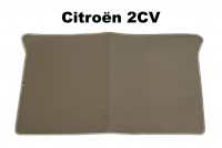 Boot tray cover: beige rubber mat, suitable for our Citroen 2CV boot cover