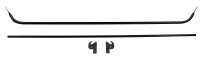 Citroen-2CV - Rear shelf mounting rods. Suitable for Citroen 2CV. Consisting of: 1x curved rod on the re