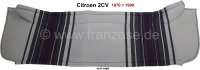 Citroen-2CV - Rear window shelf from Velour material (Vert Raye), in colors lightgreen - darkgreen. (Ori