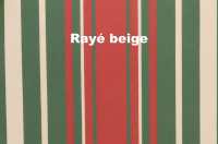 Citroen-2CV - Rear window shelf from material (beige Raye 1666) in colors beige - brown, red streaked. (